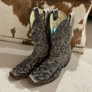 Corral Boots Distressed Overlay on snake skin